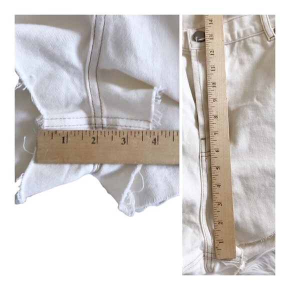 NWT ASOS off white-cream jean shorts, Size 14 - Picture 5 of 6